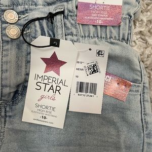 Shortie High Rise Light Denim Kids Shorts